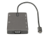 StarTech.com USB C Multiport Adapter, HDMI 4K 30Hz or VGA Travel Dock, 5Gbps USB 3.0 Hub (USB A / USB C Ports), 100W Power Delivery, SD/MicroSD Slot, GbE, 12" (30cm) Long Attached Cable - Venstre side