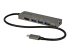 StarTech.com USB C Multiport Adapter, USB-C to HDMI 2.0b 4K 60Hz (HDR10), 100W Power Delivery Pass-Through, 4-Port 5Gbps USB 3.0 Hub, USB Type-C Mini Dock, with 12" (30cm) Attached Cable - Høyre vinkel
